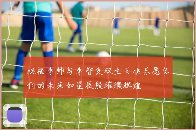 祝福李帅与李智良双生日快乐愿你们的未来如星辰般璀璨辉煌